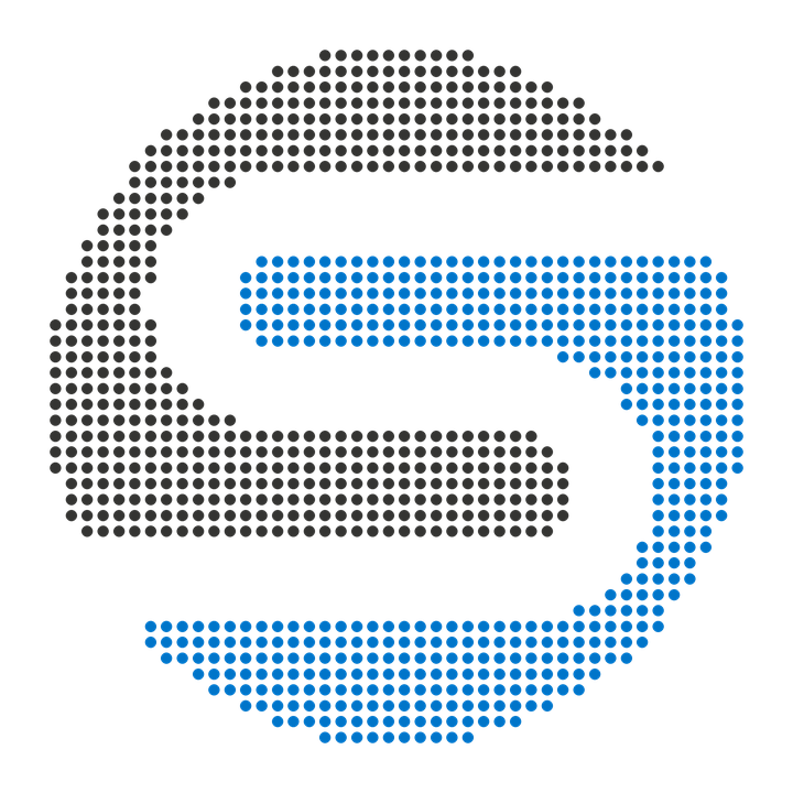 The SurgePays logo mark, drawn in dots